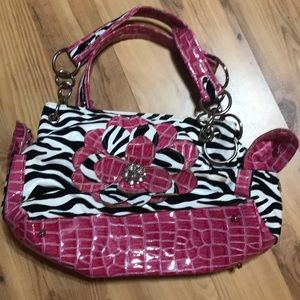 Zebra and Pink Purse